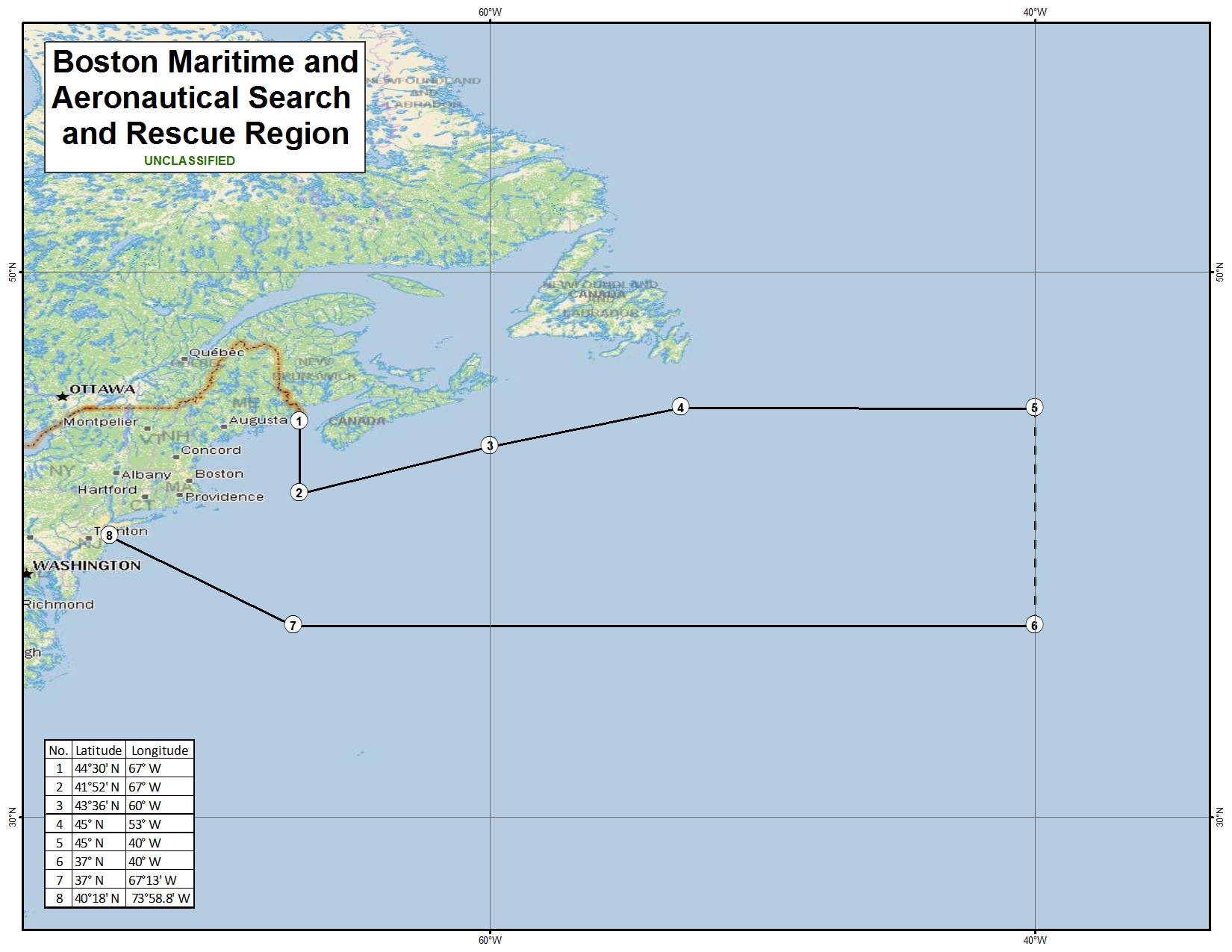 Boston Maritime and Aeronautical Search and Rescue Region
